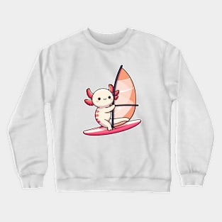 axolotl funny Windsurfing Crewneck Sweatshirt